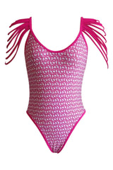 Spaghetti Signature Tebo Dambe TD Monogram One Piece Swimsuit