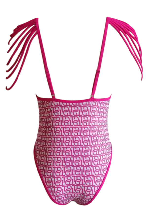 Spaghetti Signature Tebo Dambe TD Monogram One Piece Swimsuit