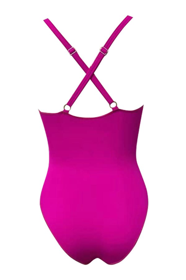 Tebo Dambe Cupcake Fullbody Swimsuit - Pink with Bust Shaping Design and Crisscross Back Straps