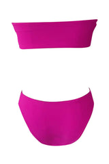 Tebo Dambe Pink Tube Swimwear: Two-Piece Bikini Set