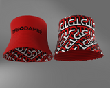 Monogram TD Reversible Print Bucket Hat | Red, Black & White