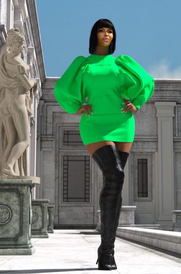 Wame Sweater Dress | Green