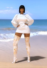 Toni Sweater Dress | Cream White