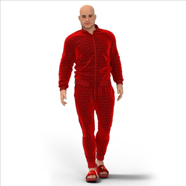 TEBO DAMBE Men's Luxury Sweatpants - Red