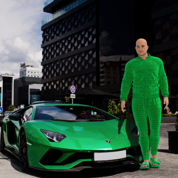 TEBO DAMBE Men's Luxury Sweatpants - Green
